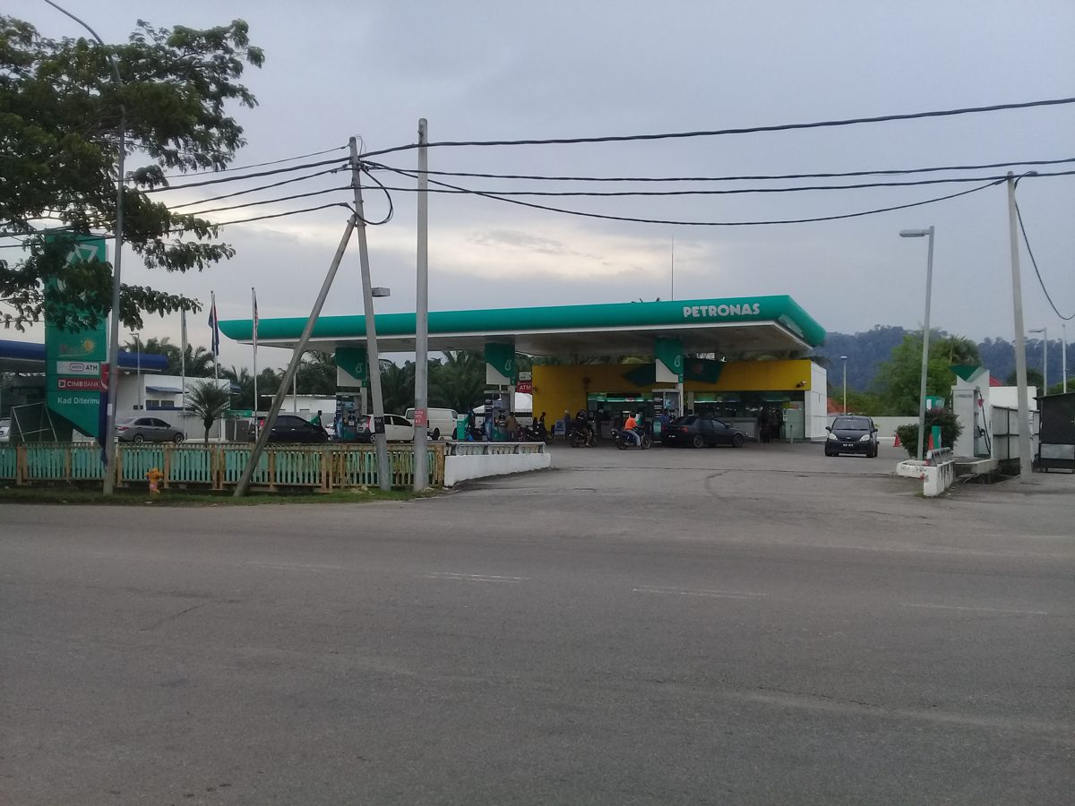 Petronas petrol station in Parit Sulong, Batu Pahat, Johor
